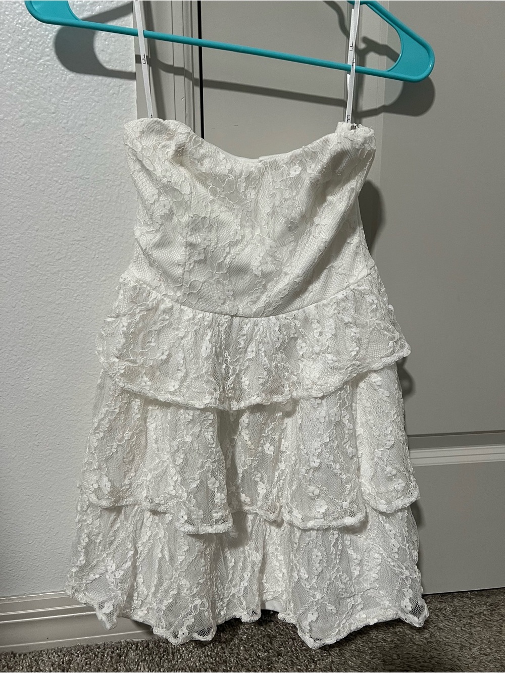 Lulus White Lace Tiered Dress - Classic Party Dress